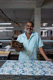 Hand Block Printed Gift Bag - Indigo Collection - Variety of Styles (Large)