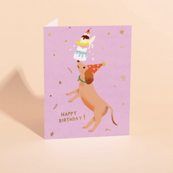 'Happy Birthday' Party Dog Card