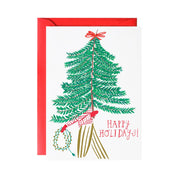 'Happy Holidays'!' Christmas Tree Card