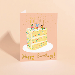 'Happy Birthday!' Confetti Cake Card
