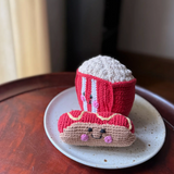 Hand-stitched Hot Dog Rattle