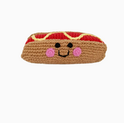 Hand-stitched Hot Dog Rattle