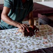 Hand Block Printed Gift Bags - Terracotta Collection - (Medium)