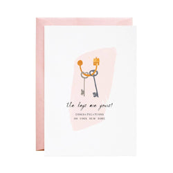 'The Keys Are Yours! Congratulations on Your New Home' - Housewarming Greeting Card