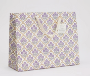 Hand Block Printed Gift Bag - Lavender Collection - Variety of Styles (Large)