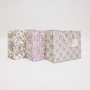 Hand Block Printed Gift Bag - Lavender Collection - Variety of Styles (Medium)