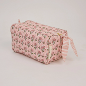 Organic Cotton Toiletry Bag - Ditsy Floral Blush