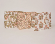 Hand Block Printed Gift Bags - Terracotta Collection - (Medium)