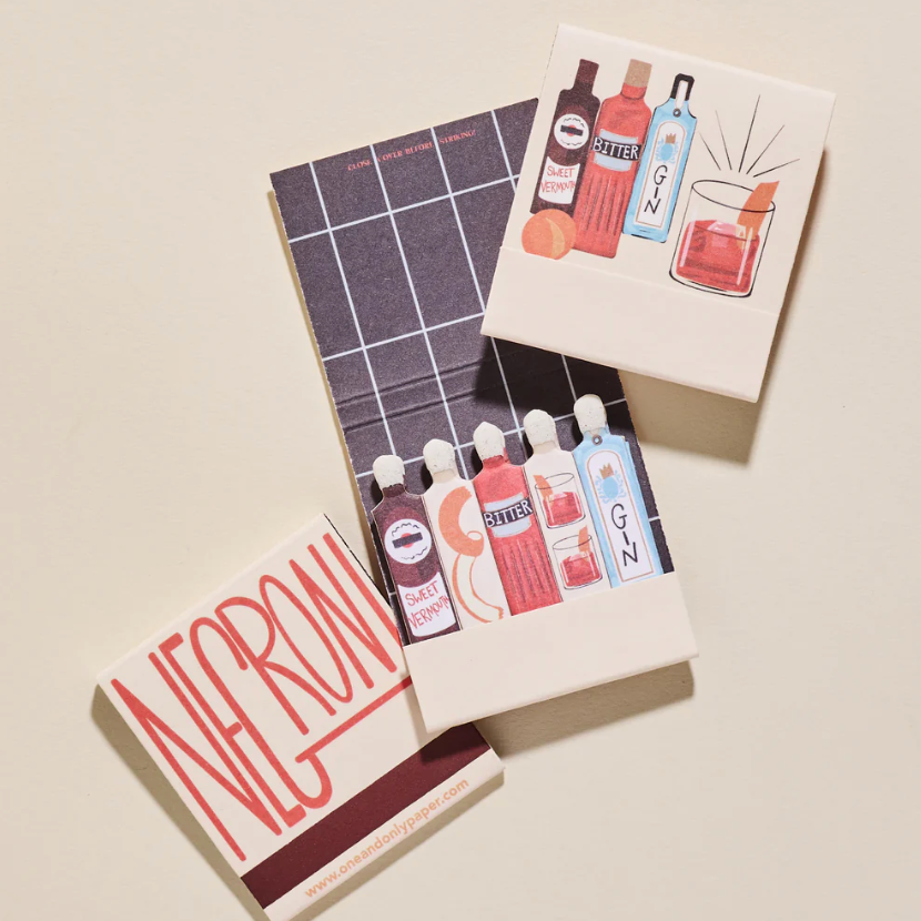 Negroni Printed 10 Stem Matchbook