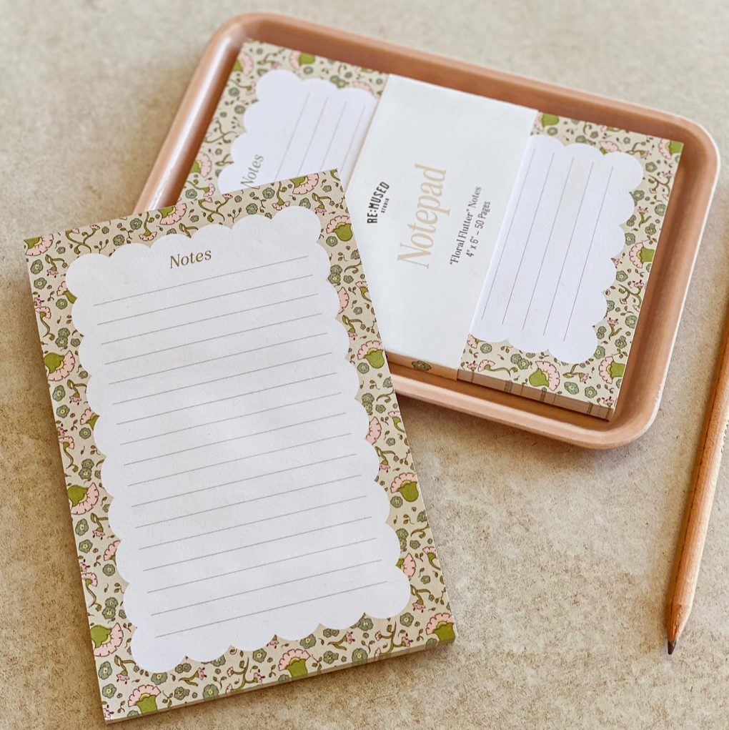 Floral Flutter Notepad