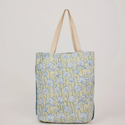 Organic Cotton Tote Bag - Lotus Indigo