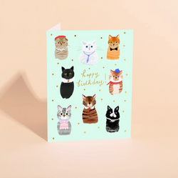 'Happy Birthday!' Party Cats Card