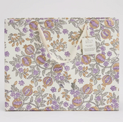 Hand Block Printed Gift Bag - Lavender Collection - Variety of Styles (Large)