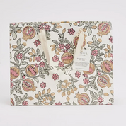 Hand Block Printed Gift Bag - Pink Earth Collection - Variety of Styles (Medium)