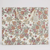 Hand Block Printed Gift Bag - Pink Earth Collection - Variety of Styles (Large)