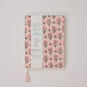 Block Printed Ruled Notebook - Ditsy Floral Blush