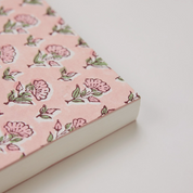 Block Printed Ruled Notebook - Ditsy Floral Blush