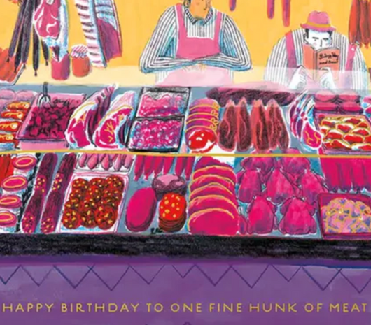 'Happy Birthday to One Fine Hunk of Meat' Seed Card