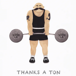 'Thanks a Ton!' Thank You Card