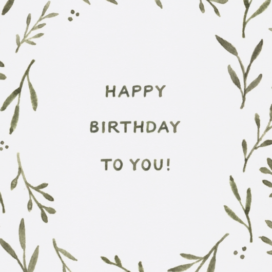 'Happy Birthday to You!' Birthday Card