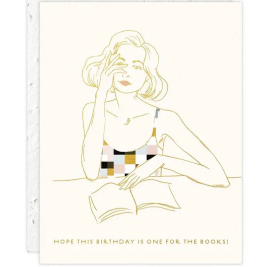 'Hope this birthday is one for the books' Seed Card