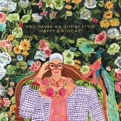 'You Never Go Out Of Style, Happy Birthday' Iris Seed Card