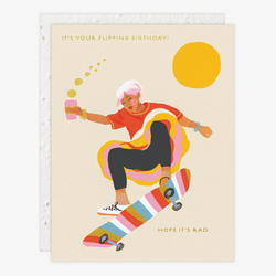'It's Your Flipping Birthday, Hope It's Rad' Seed Card