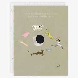 'Over the moon for you and your sweet little love' Seed Card