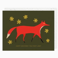 'Happy Birthday You Foxy Lady' Seed Card