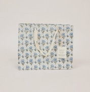 Hand Block Printed Gift Bag - Blue Stone Collection - (Medium)