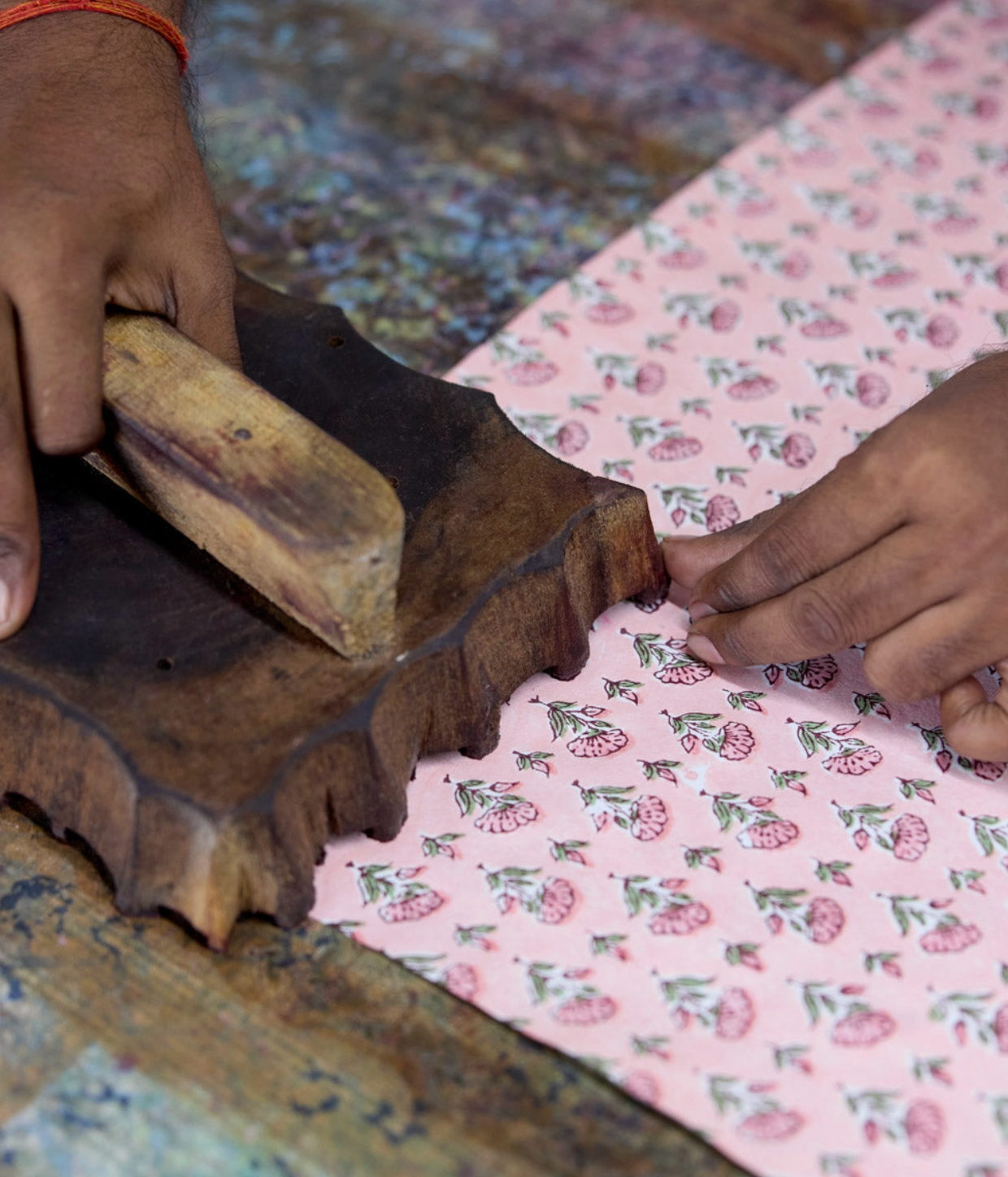 Hand Block Printed Gift Bag - Blush Collection - (Small)