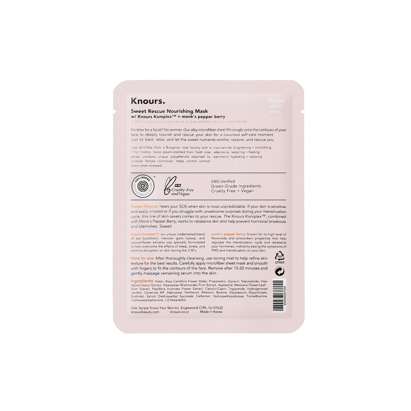 Face Mask - 'Sweet Rescue' Nourishing At-Home Facial (Single)