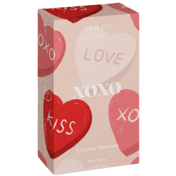 Shower Steamers - Candy Hearts XO - Orange + Sage (2-pack)