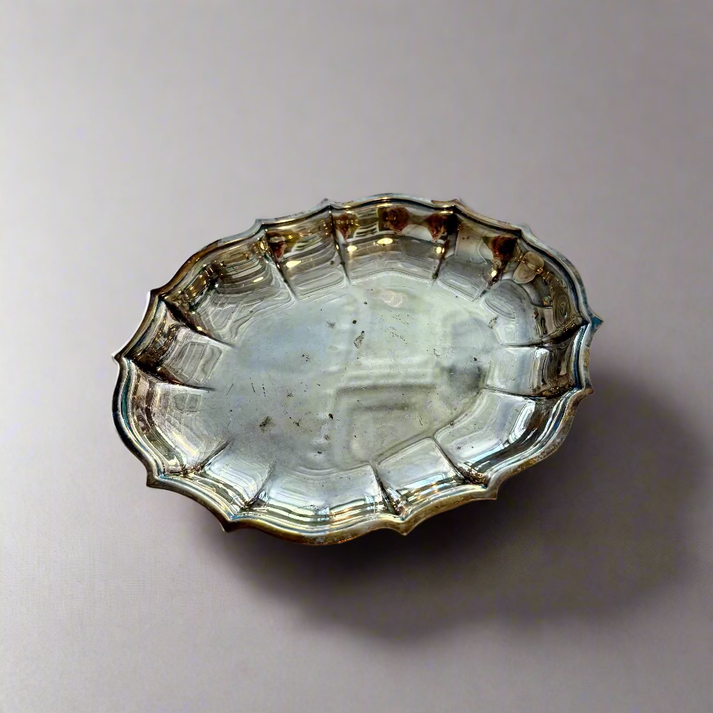 Vintage Antique Silver Butter Pat