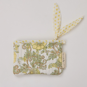 Organic Cotton Zipped Pouch - Floral Buttercream