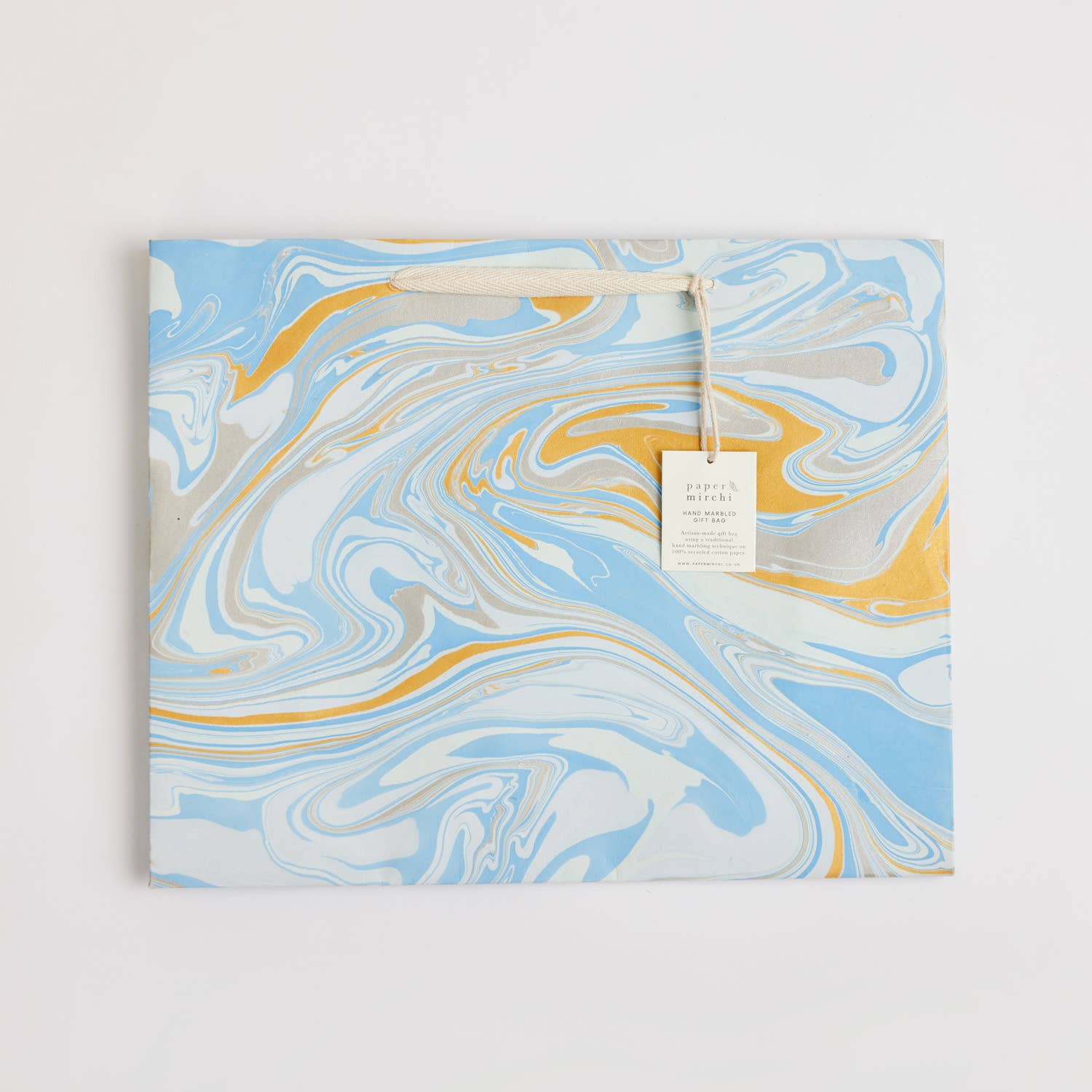 Hand Block Printed Gift Bag - Pastel Collection - Variety of Styles (Large)