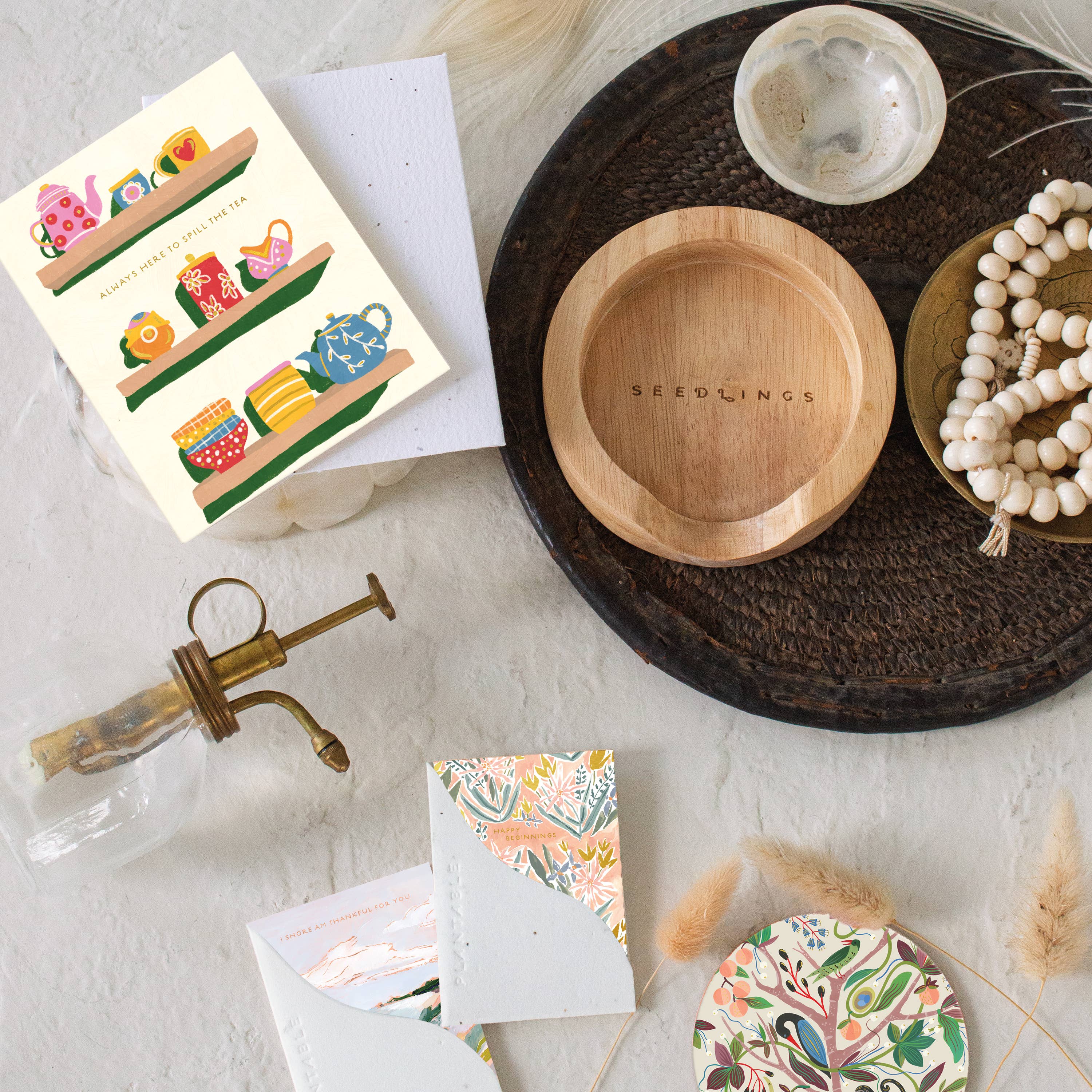 'Always Here To Spill The Tea' Friendship Seed Card