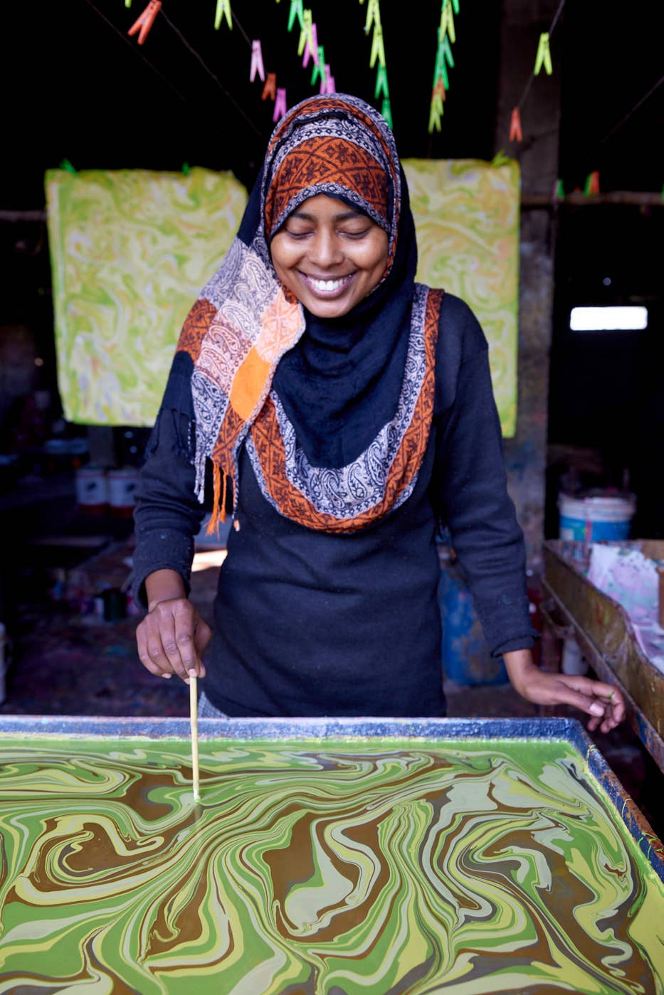 Hand Block Printed Gift Bag - Pastel Collection - Variety of Styles (Large)