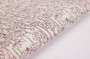 Block-Printed Gift Wrapping Paper Sheet (in Lotus Pink Earth)