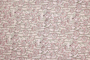 Block-Printed Gift Wrapping Paper Sheet (in Lotus Pink Earth)