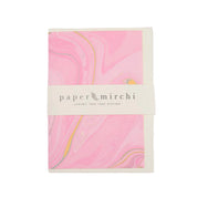 Hand Marbled Greeting Card (in Rose Water)