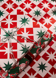 Ski Buddies & Star Block Double Sided Gift Wrap (Set of 3)
