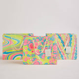 Hand Block Printed Gift Bag - Neon Collection - Variety of Styles (Medium)