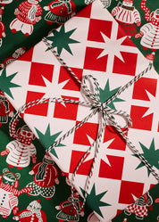 Ski Buddies & Star Block Double Sided Gift Wrap (Set of 3)