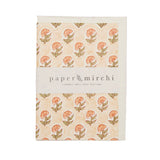Hand Block Printed Greeting Card (in Daisy Coral)