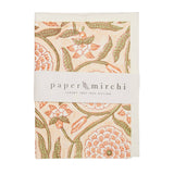 Hand-Block Printed Greeting Card (in Rajmala Coral)