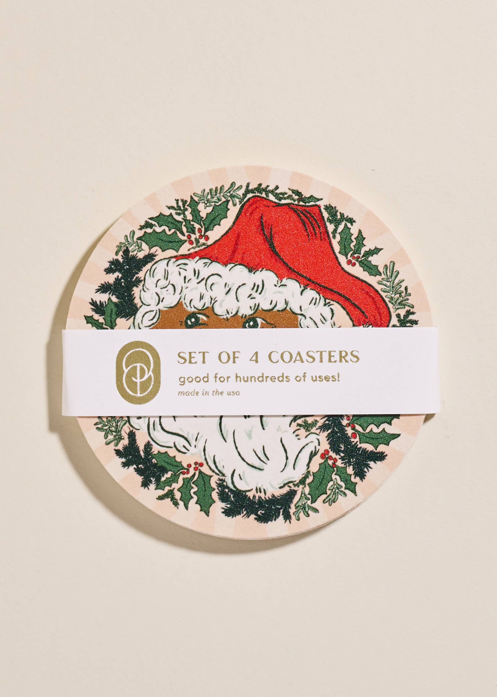 Santa Coasters (Set of 4) - Style #2