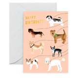 'Happy Birthday!' Dogs Walking Card