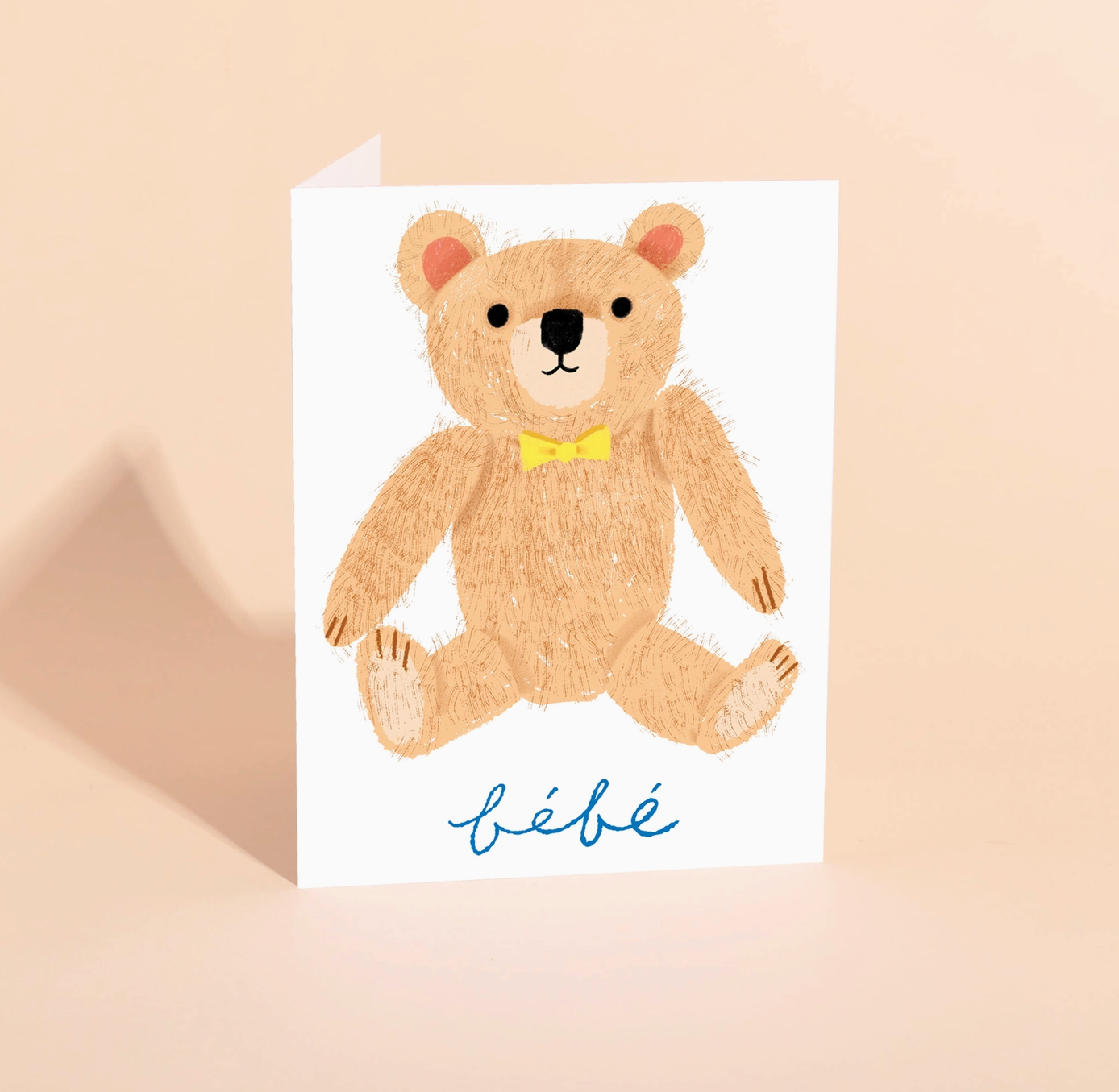 'Bébé' Teddy Bear Card