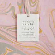 Hand Block Printed Gift Bag - Pastel Collection - Variety of Styles (Large)